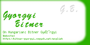 gyorgyi bitner business card